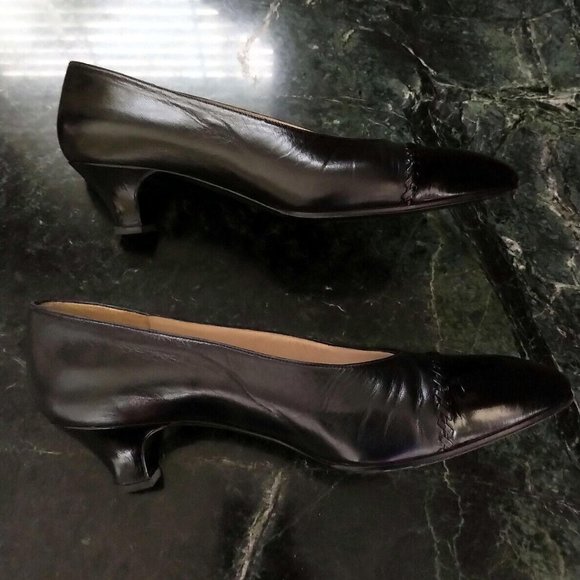 Chanel Classic Patent Leather Cap Toe Heels Pumps 36/ 6 - Picture 10 of 12